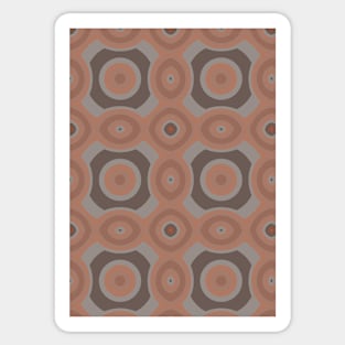 Orange and Brown Geometric Sticker